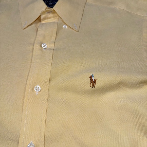 Ralph Lauren Yellow Oxford Button-Down Shirt | Men’s 15.5–34 - Picture 2 of 3
